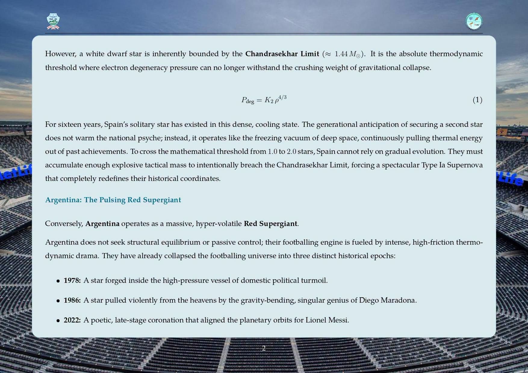 Aiming for the Next Star: The Chandrasekhar Limit of Footballing Heritage - Image 3