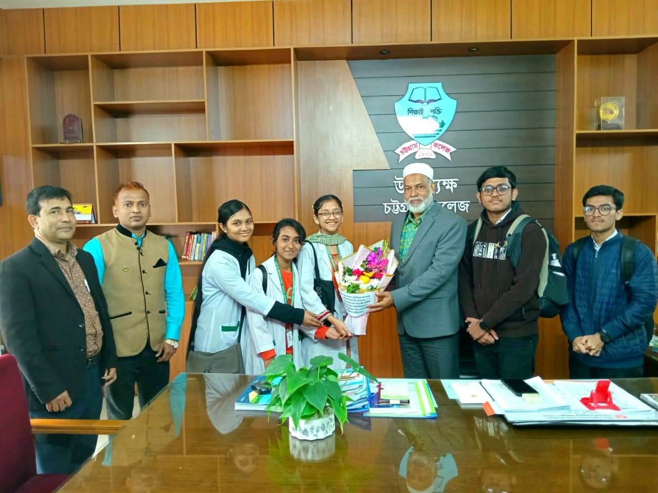 Congratulating Md. Shawkat Iqbal Faruquee on his appointment as Vice Principal